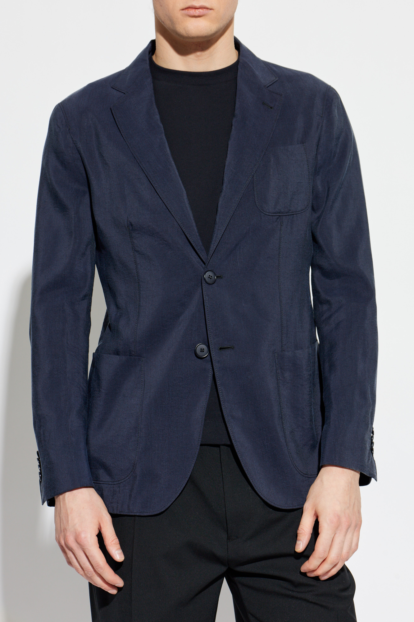 Giorgio Armani Silk blazer with open lapels | Men's | Vitkac